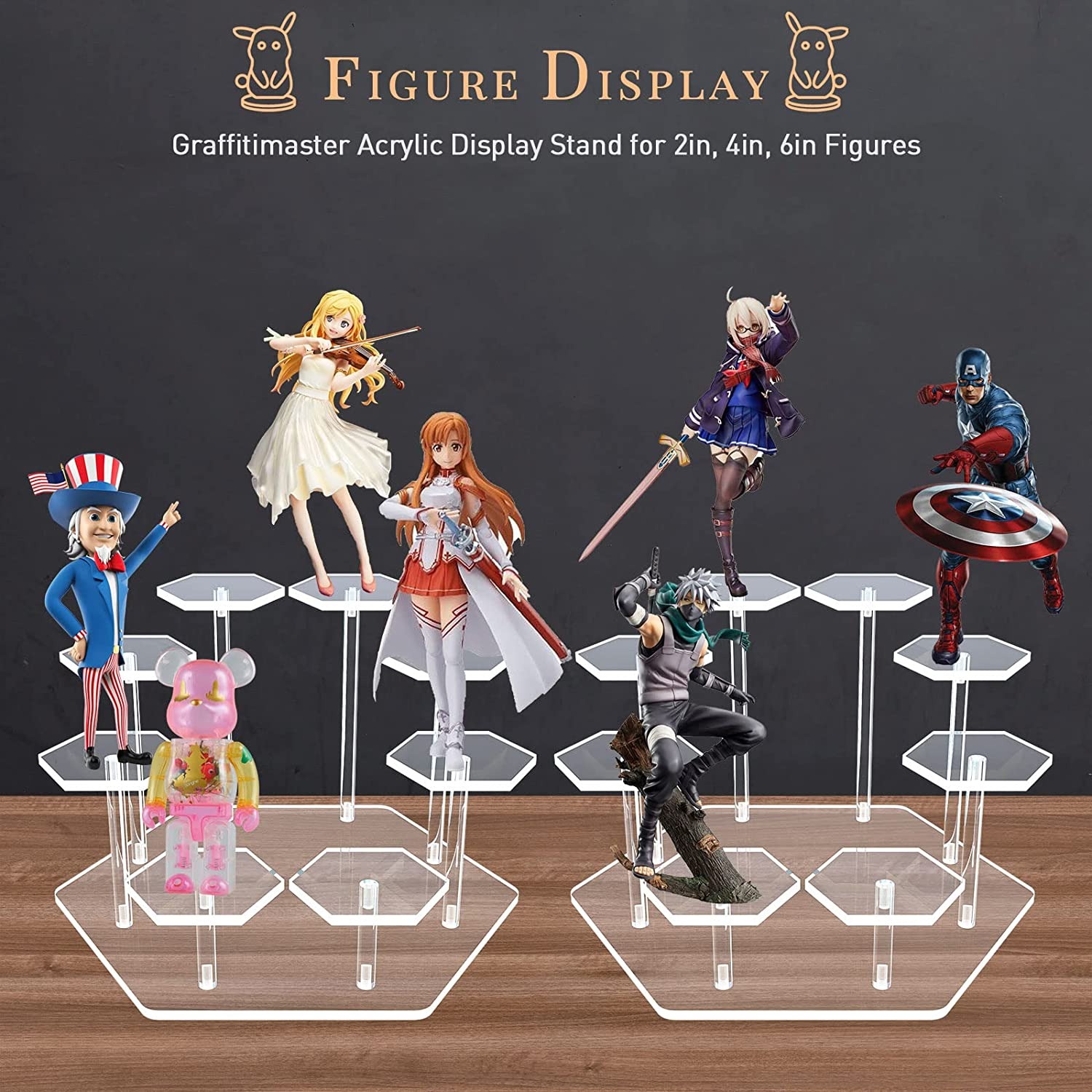8/9 Tier Acrylic Display Stand - Display Risers Set ulasan dan harga