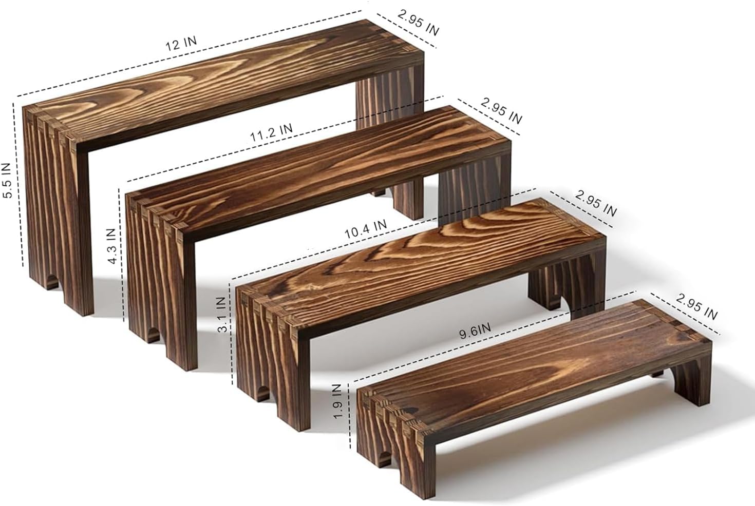 2 Tier Wooden Cupcake Stand Se - Display Risers Set ulasan dan harga