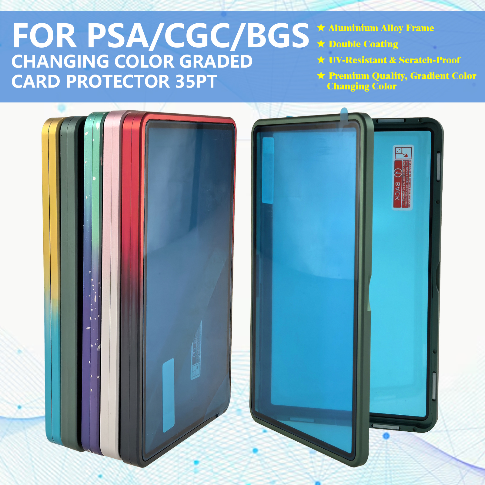 Gradient Color Aluminum Alloy  - Graded Card Display ulasan dan harga