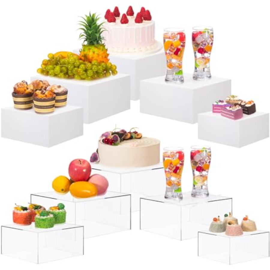 Buffet Risers Set of 10 Acryli - Display Risers Set ulasan dan harga