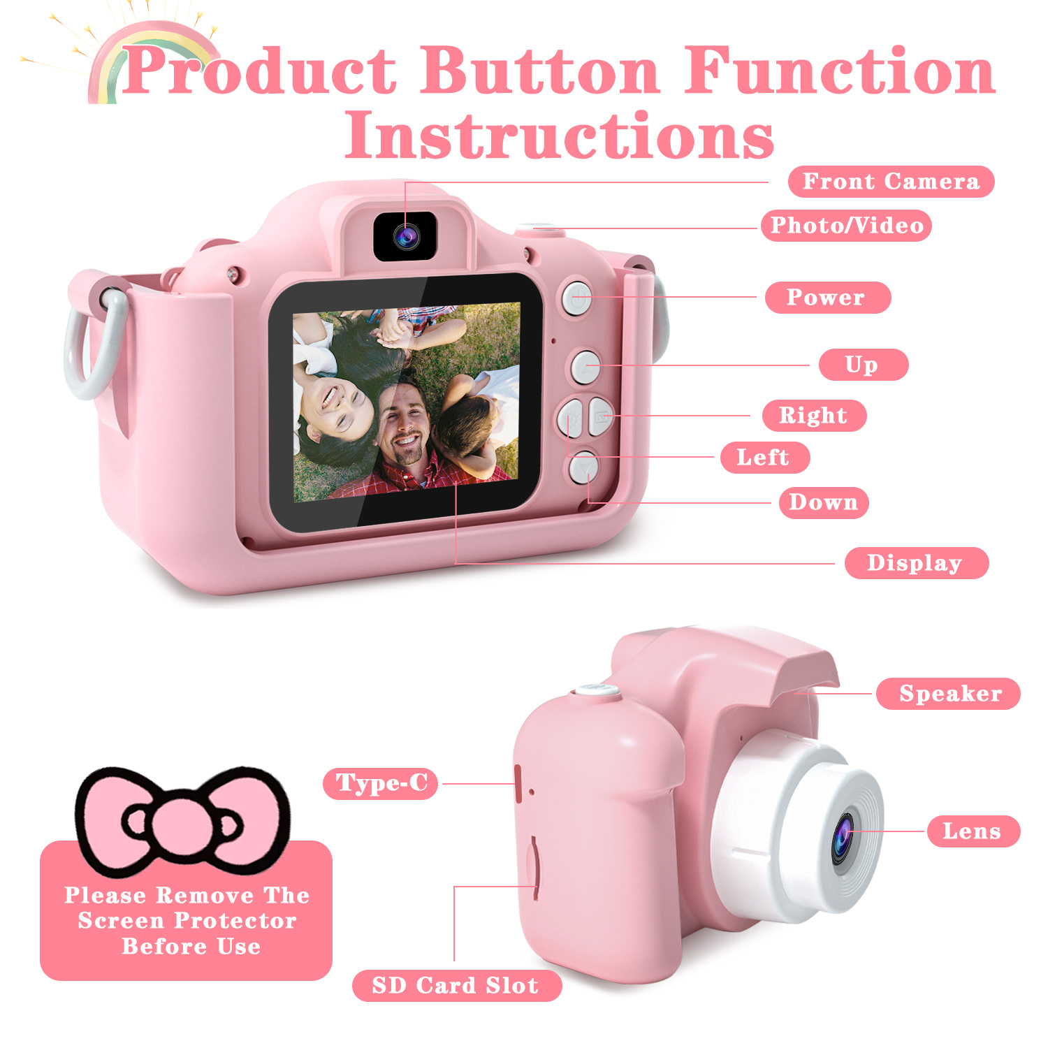 Kids Camera for Girls 1080P HD - Graded Card Display ulasan dan harga
