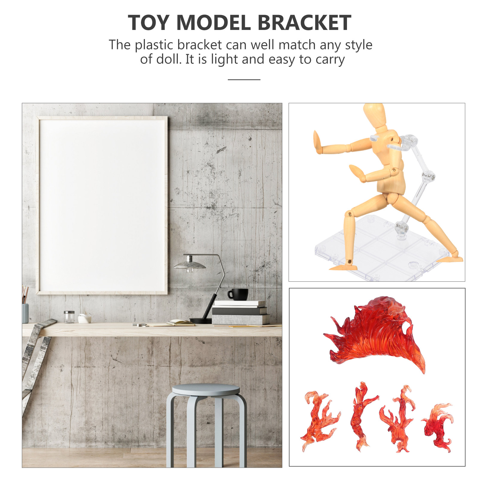 1Set Flame Effect Action Figur - Action Figure Stand ulasan dan harga