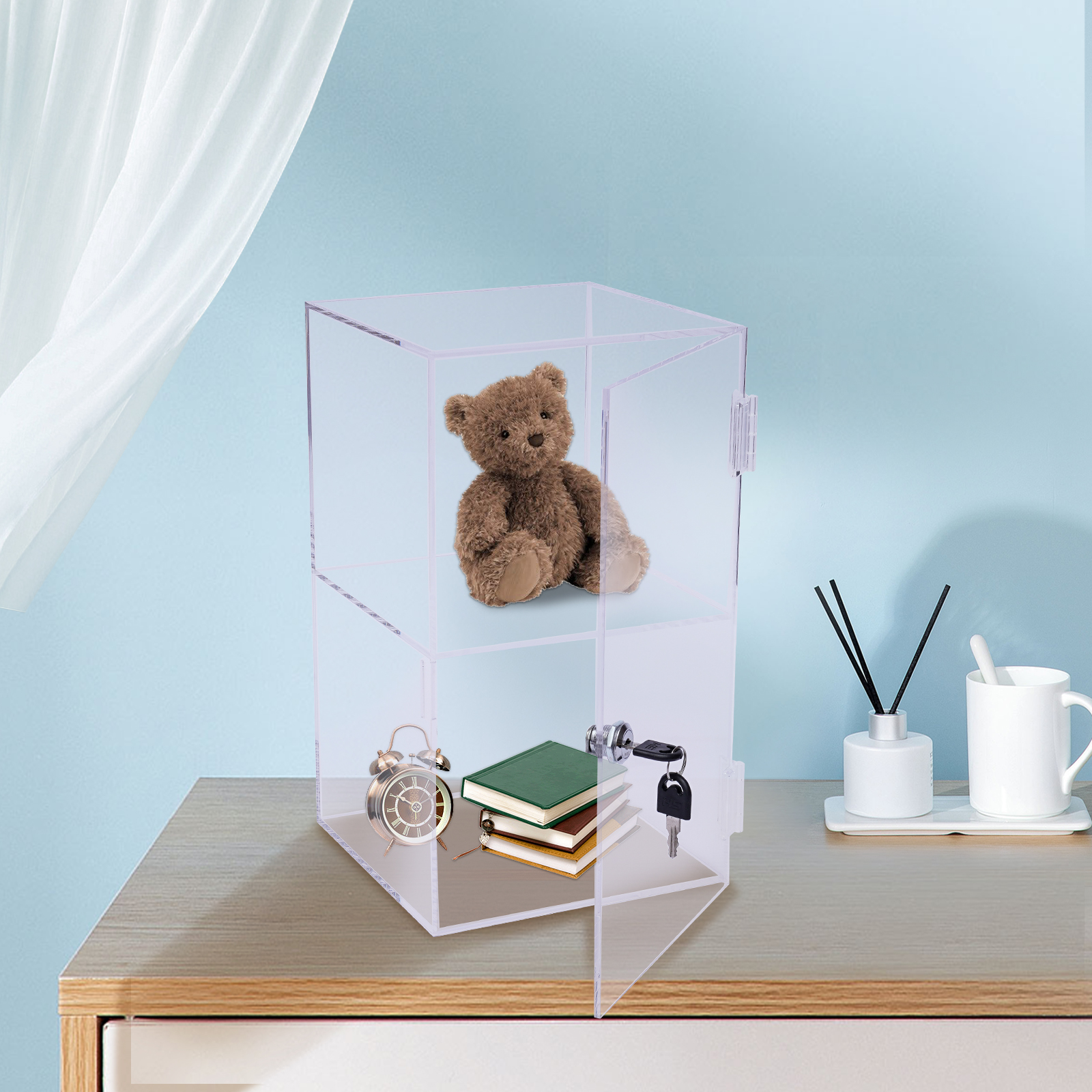 Transparent Acrylic 20x20x35cm - Display Case Acrylic ulasan dan harga