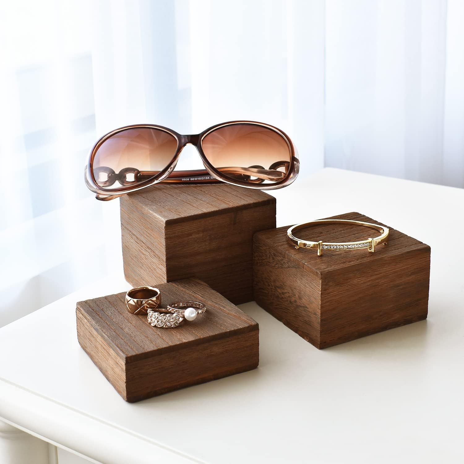 Wooden Display Risers Set - 3  - Display Risers Set ulasan dan harga