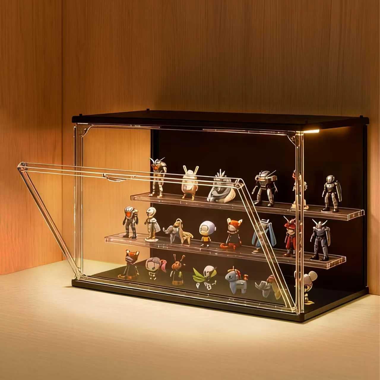 3-Tier Stackable LED Display C - Display Case Acrylic ulasan dan harga